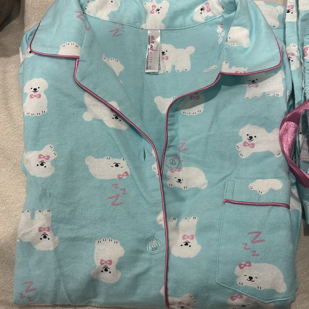 Women’s XL poodle pajama set new without tag size 18 - Picture 2 of 5